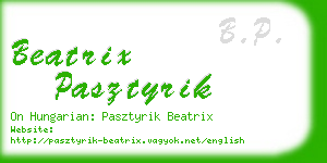 beatrix pasztyrik business card